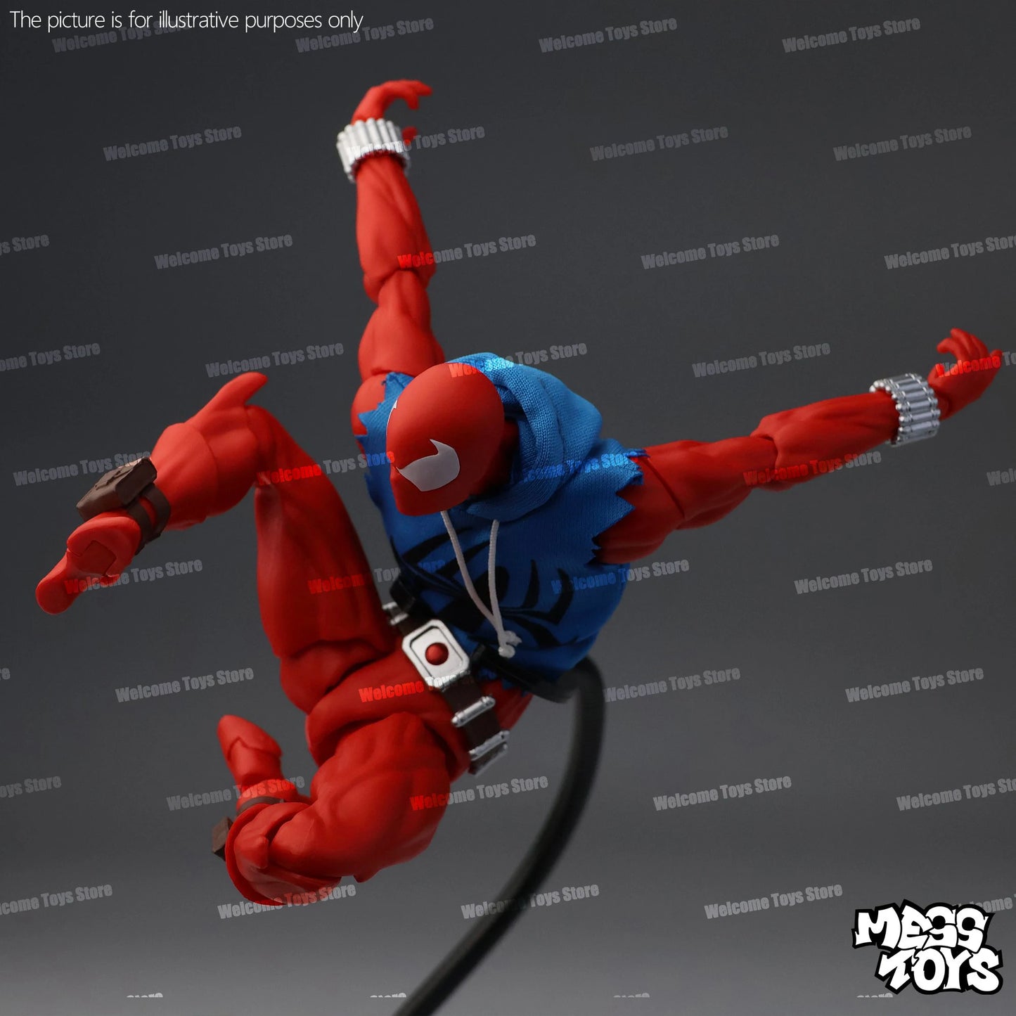 Mess Toys Scarlet Hero Scarlet Spider Action Figure