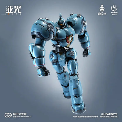 New Arrival HEATBOYS Mechaheat Series Spartacus Alloy Diecast Mecha First Batch LED Light Up Action Figure Collectible Model To