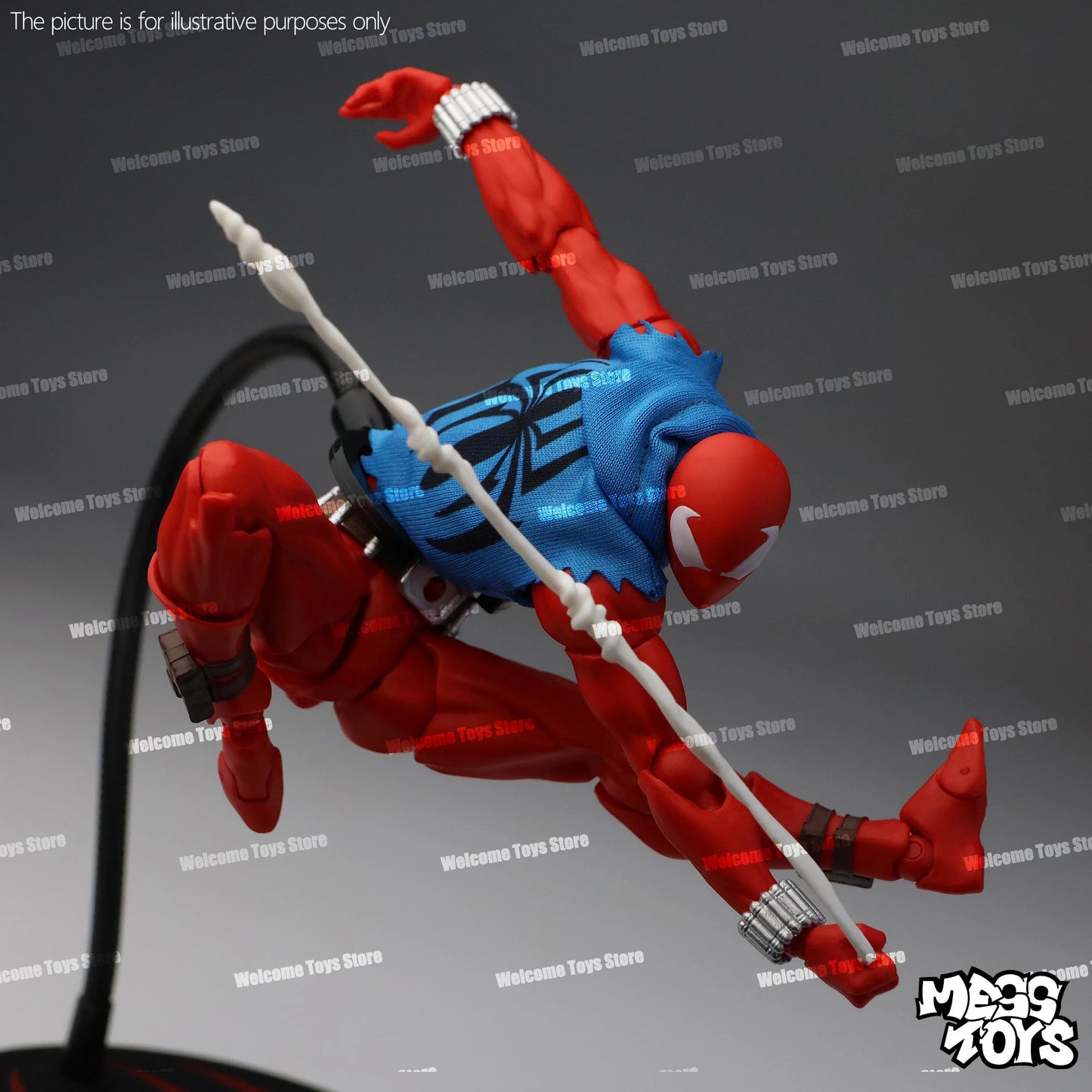 Mess Toys Scarlet Hero Scarlet Spider Action Figure