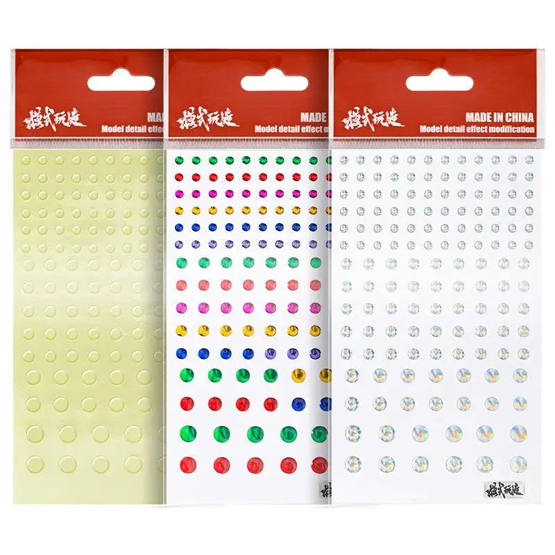 Mono-eyes Stickers With Different Scale for Model Kits 143pcs/Sheet