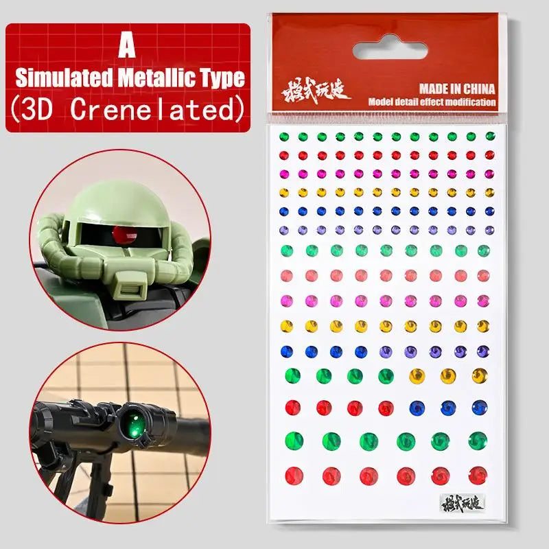 Mono-eyes Stickers With Different Scale for Model Kits 143pcs/Sheet