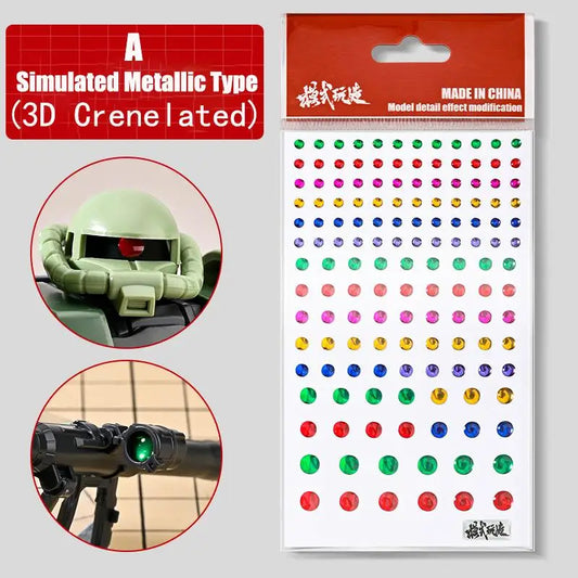 Mono-eyes Stickers With Different Scale for Model Kits 143pcs/Sheet