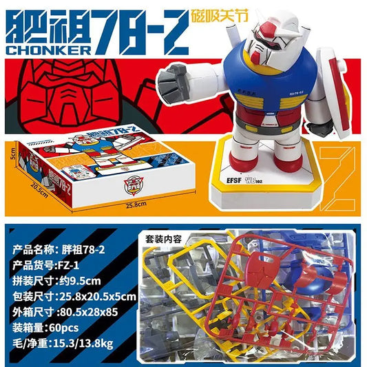 Chonker 78-2 Action Figure Mechas red comet, zak2, Guncannon