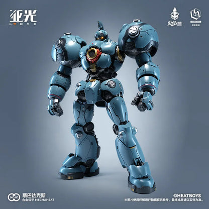 New Arrival HEATBOYS Mechaheat Series Spartacus Alloy Diecast Mecha First Batch LED Light Up Action Figure Collectible Model To