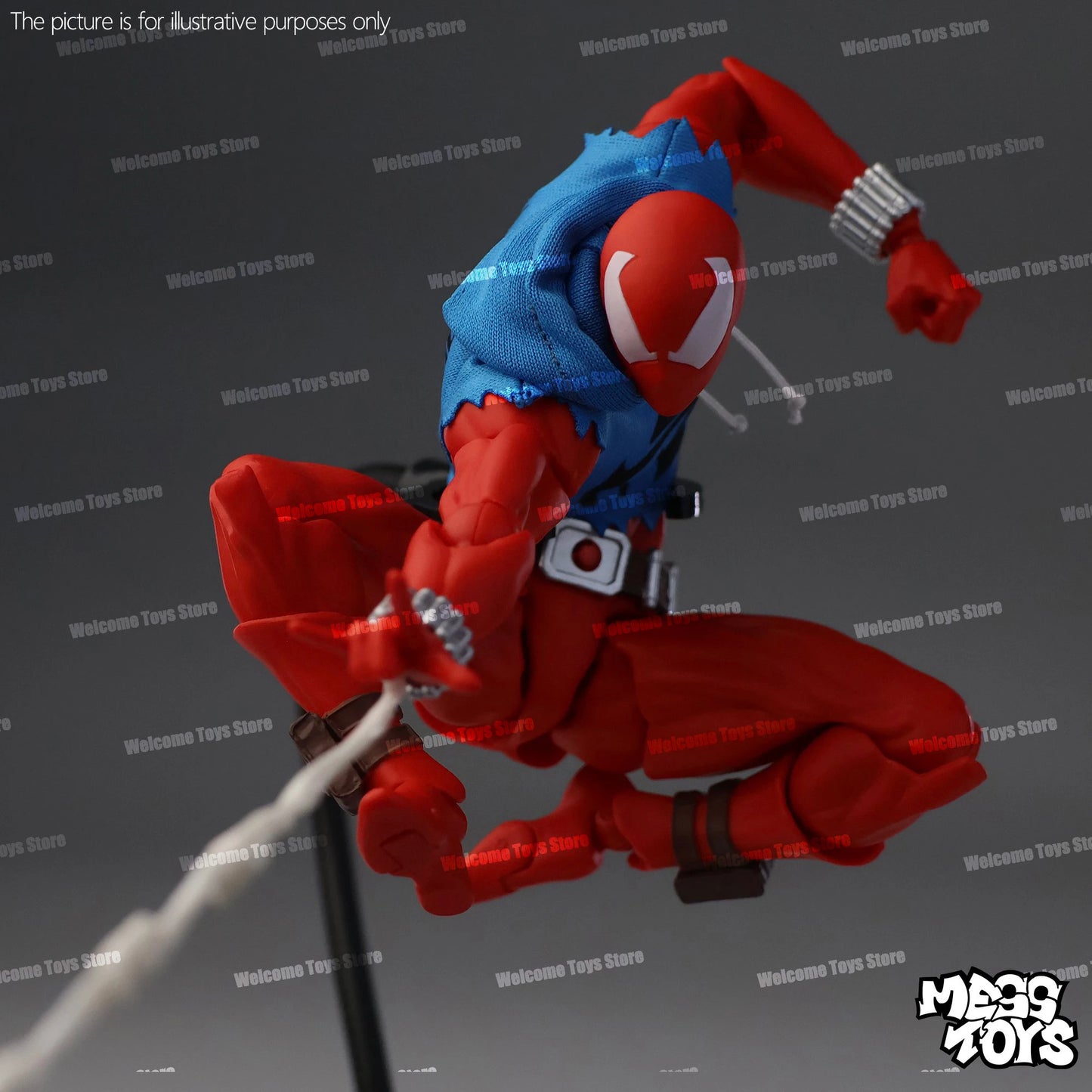 Mess Toys Scarlet Hero Scarlet Spider Action Figure