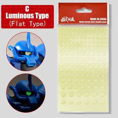Mono-eyes Stickers With Different Scale for Model Kits 143pcs/Sheet